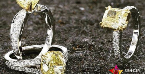 Is wearing a yellow crystal ring on the left or right hand
