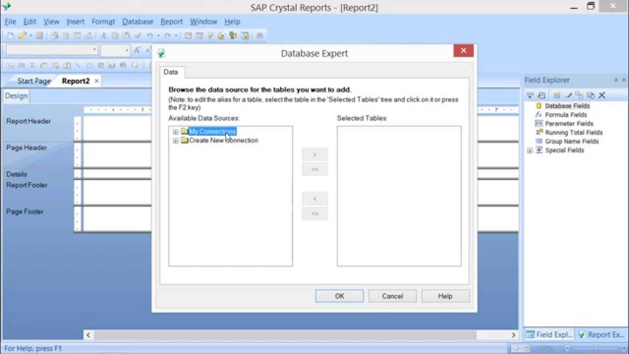 How to open the database crystal