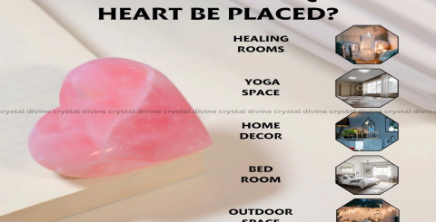 Where is the pink crystal placed