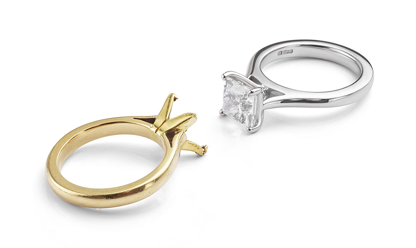 Can engagement rings be made of gold