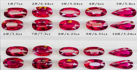 Seven color grades and price ranges of tourmaline